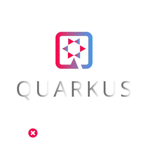 Don't add gradient effects to the logo